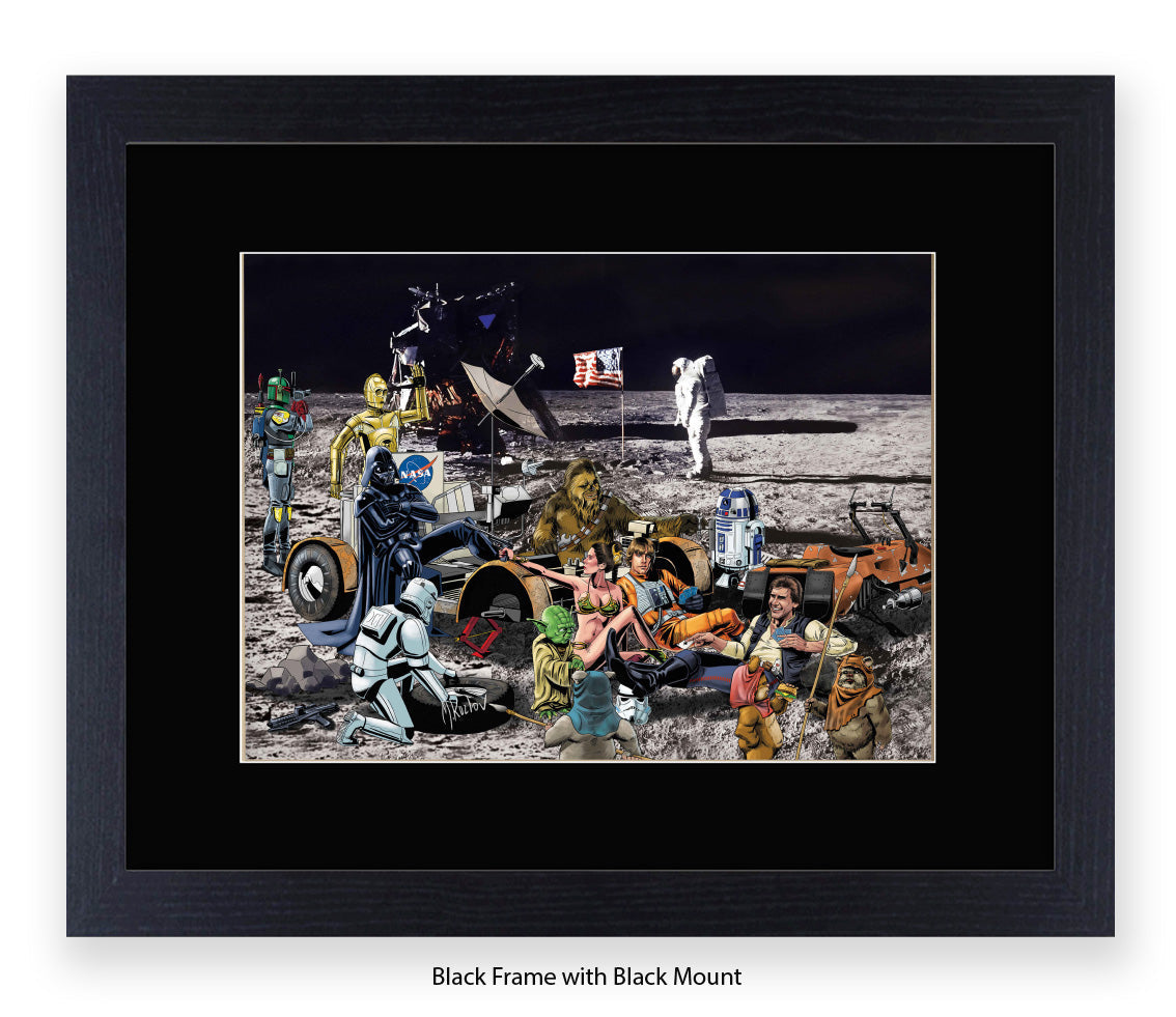 Star Wars - Moon Party - Michael Kozlov Art Print