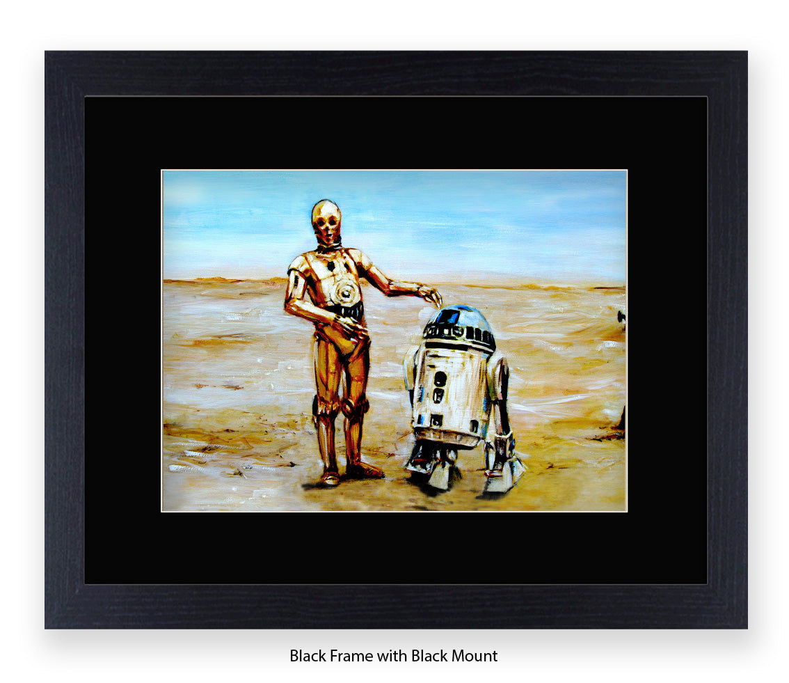 Star Wars - Droids - 2 Robots - Michael Kozlov Art Print