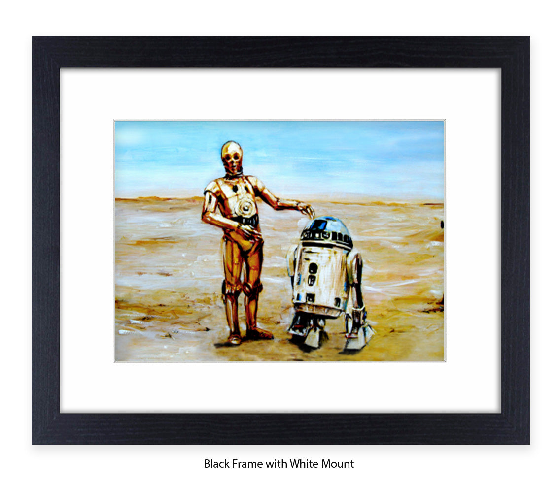 Star Wars - Droids - 2 Robots - Michael Kozlov Art Print