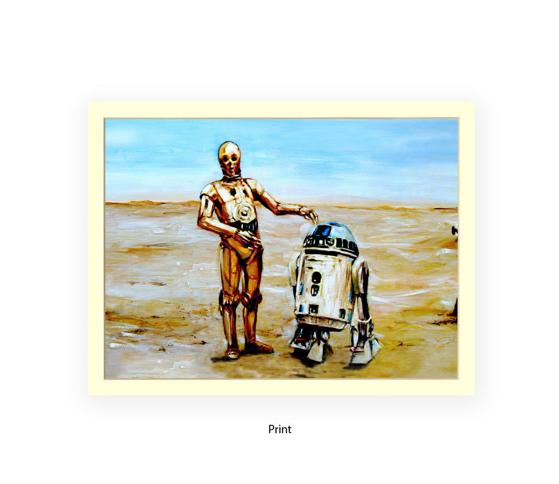 Star Wars - Droids - 2 Robots - Michael Kozlov Art Print