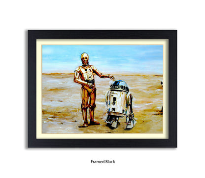Star Wars - Droids - 2 Robots - Michael Kozlov Art Print