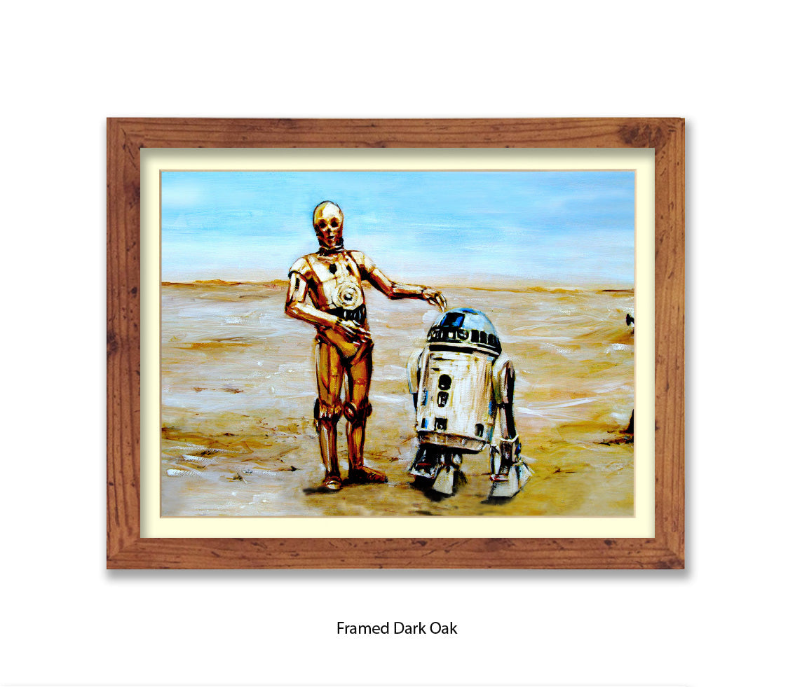 Star Wars - Droids - 2 Robots - Michael Kozlov Art Print