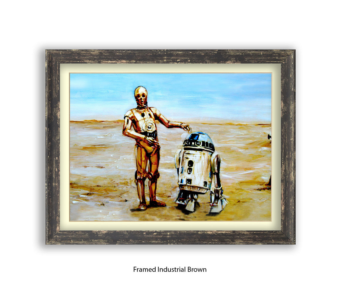 Star Wars - Droids - 2 Robots - Michael Kozlov Art Print