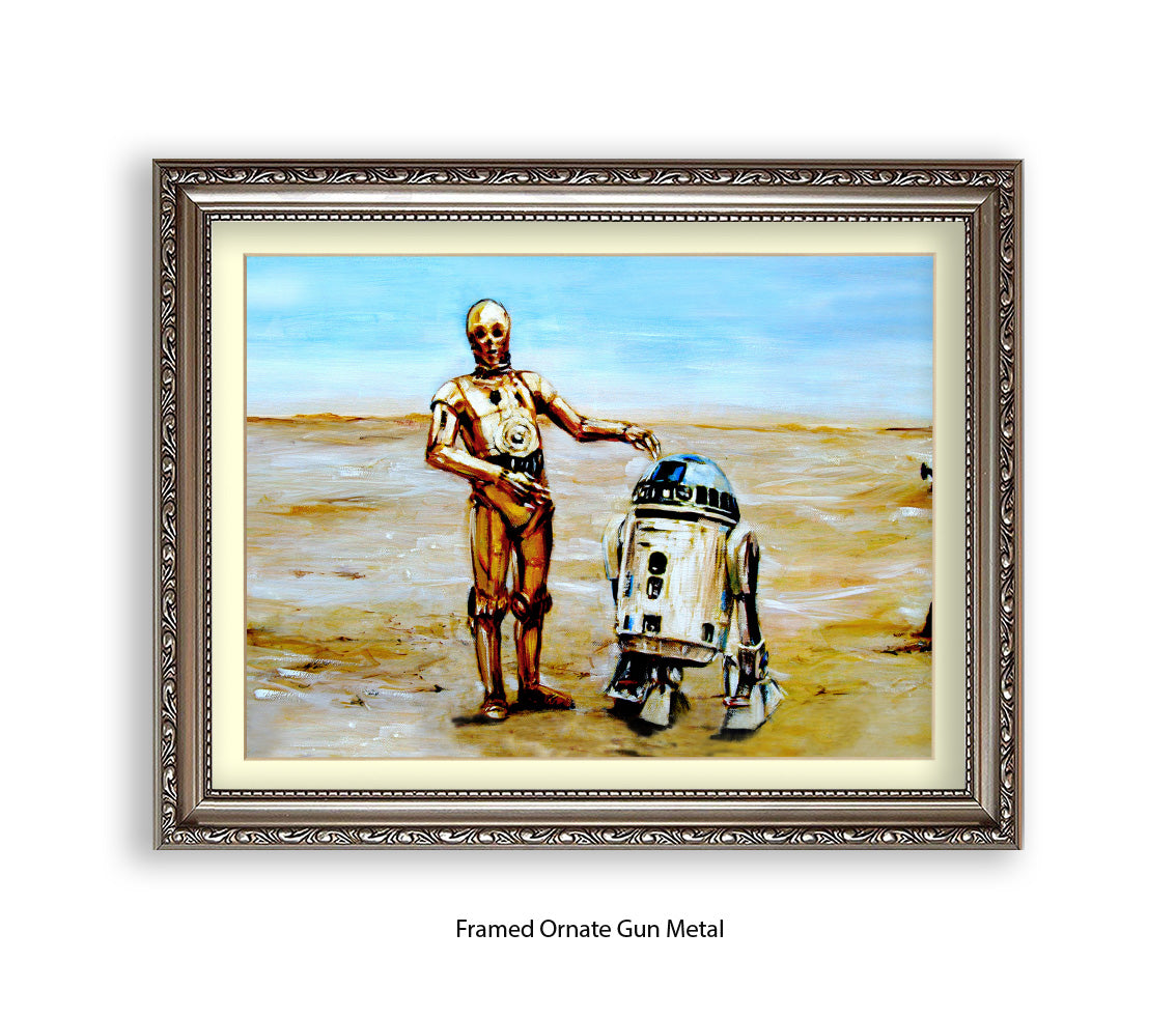 Star Wars - Droids - 2 Robots - Michael Kozlov Art Print