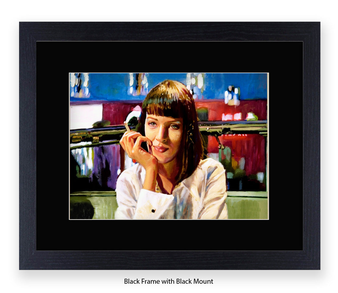 Pulp Fiction - Uma Thurman - Diner - Michael Kozlov Art Print