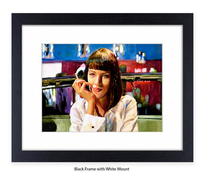 Pulp Fiction - Uma Thurman - Diner - Michael Kozlov Art Print