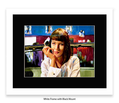 Pulp Fiction - Uma Thurman - Diner - Michael Kozlov Art Print