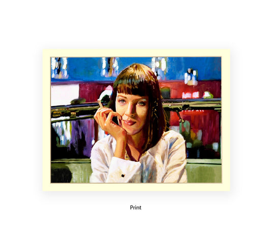 Pulp Fiction - Uma Thurman - Diner - Michael Kozlov Art Print