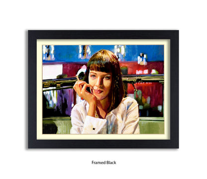 Pulp Fiction - Uma Thurman - Diner - Michael Kozlov Art Print