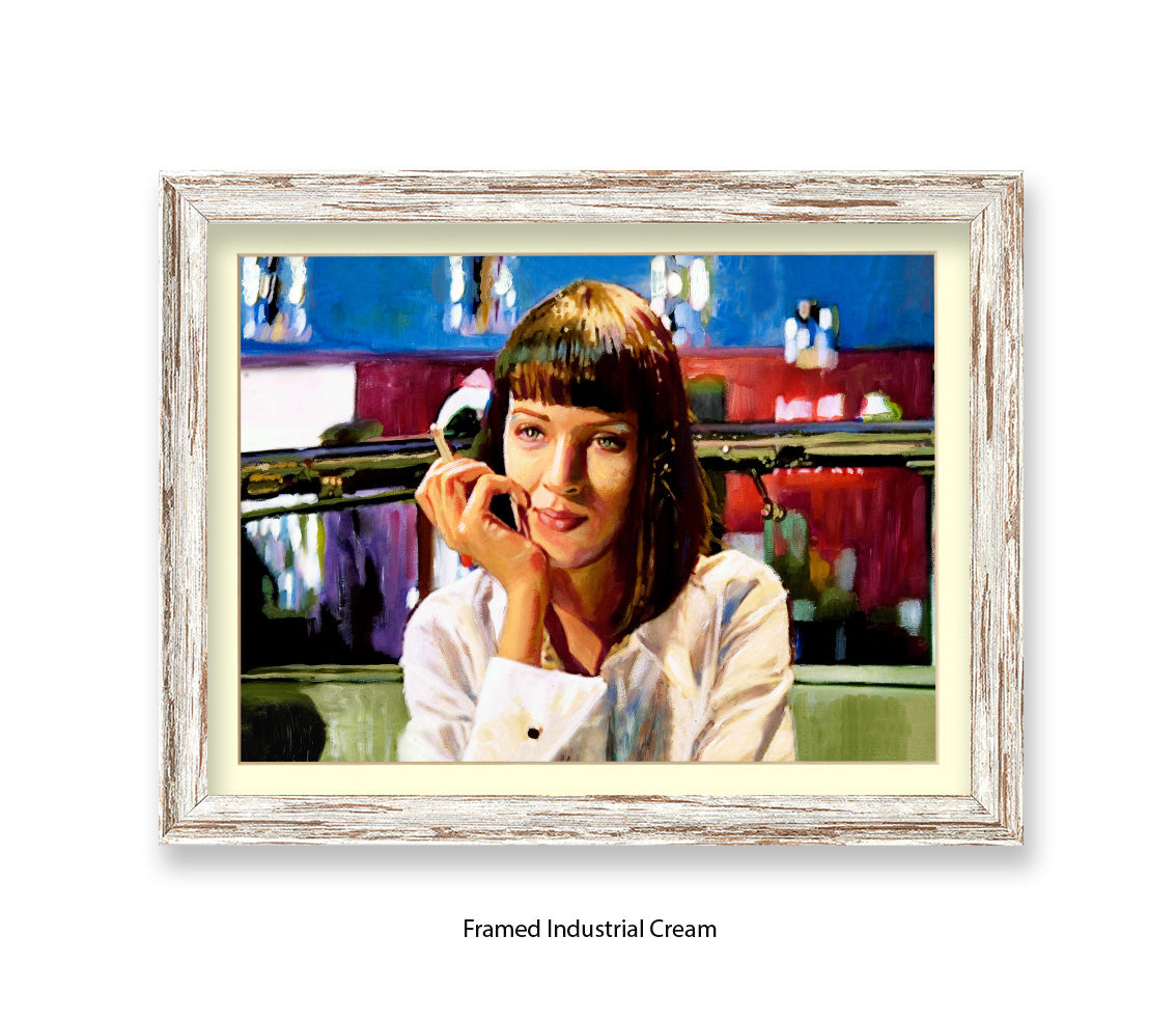 Pulp Fiction - Uma Thurman - Diner - Michael Kozlov Art Print