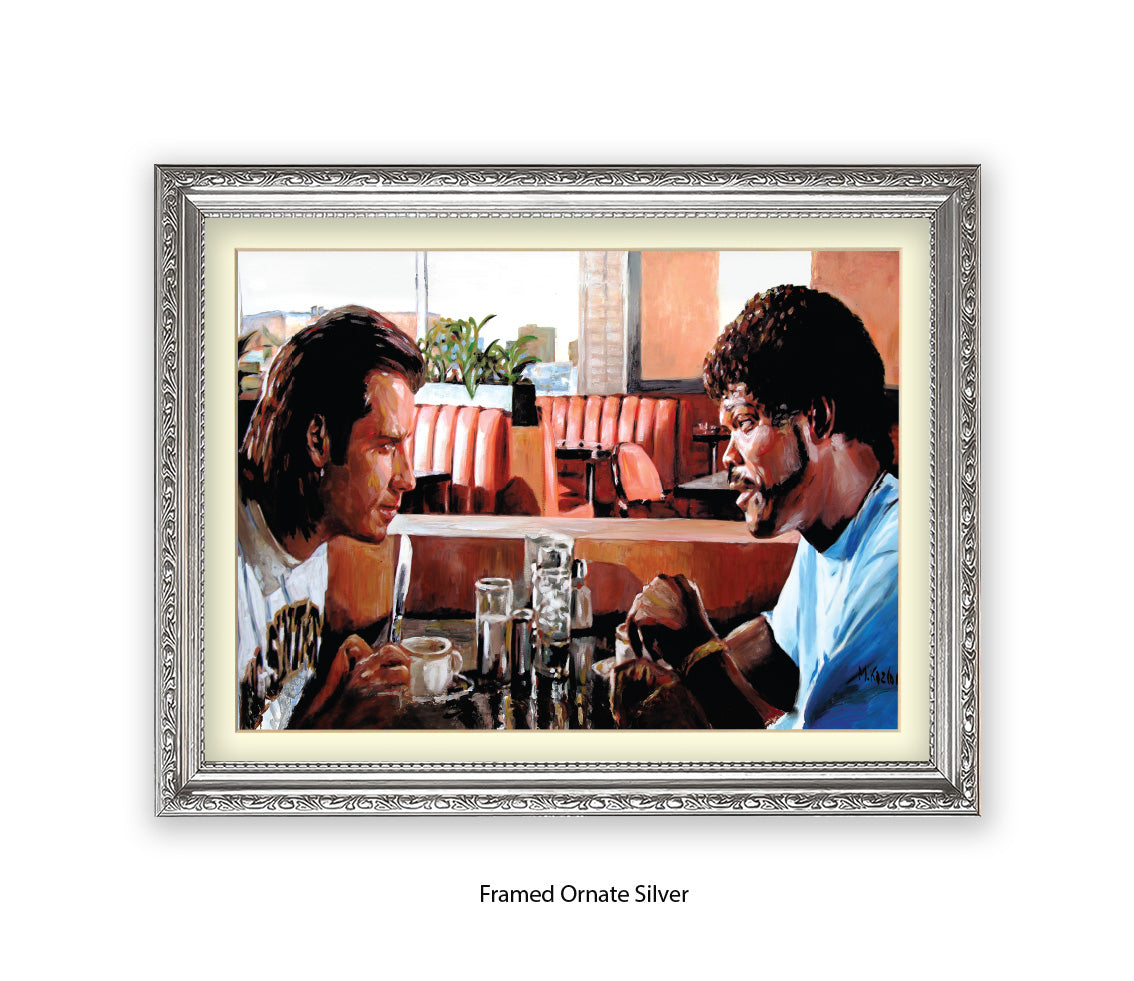Pulp Fiction - Vince & Jules Diner - Michael Kozlov Art Print
