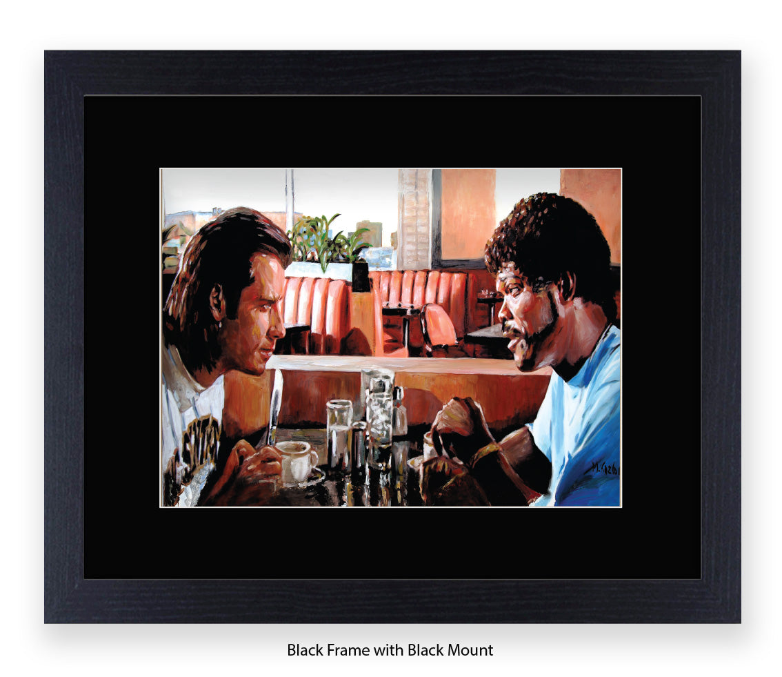Pulp Fiction - Vince & Jules Diner - Michael Kozlov Art Print