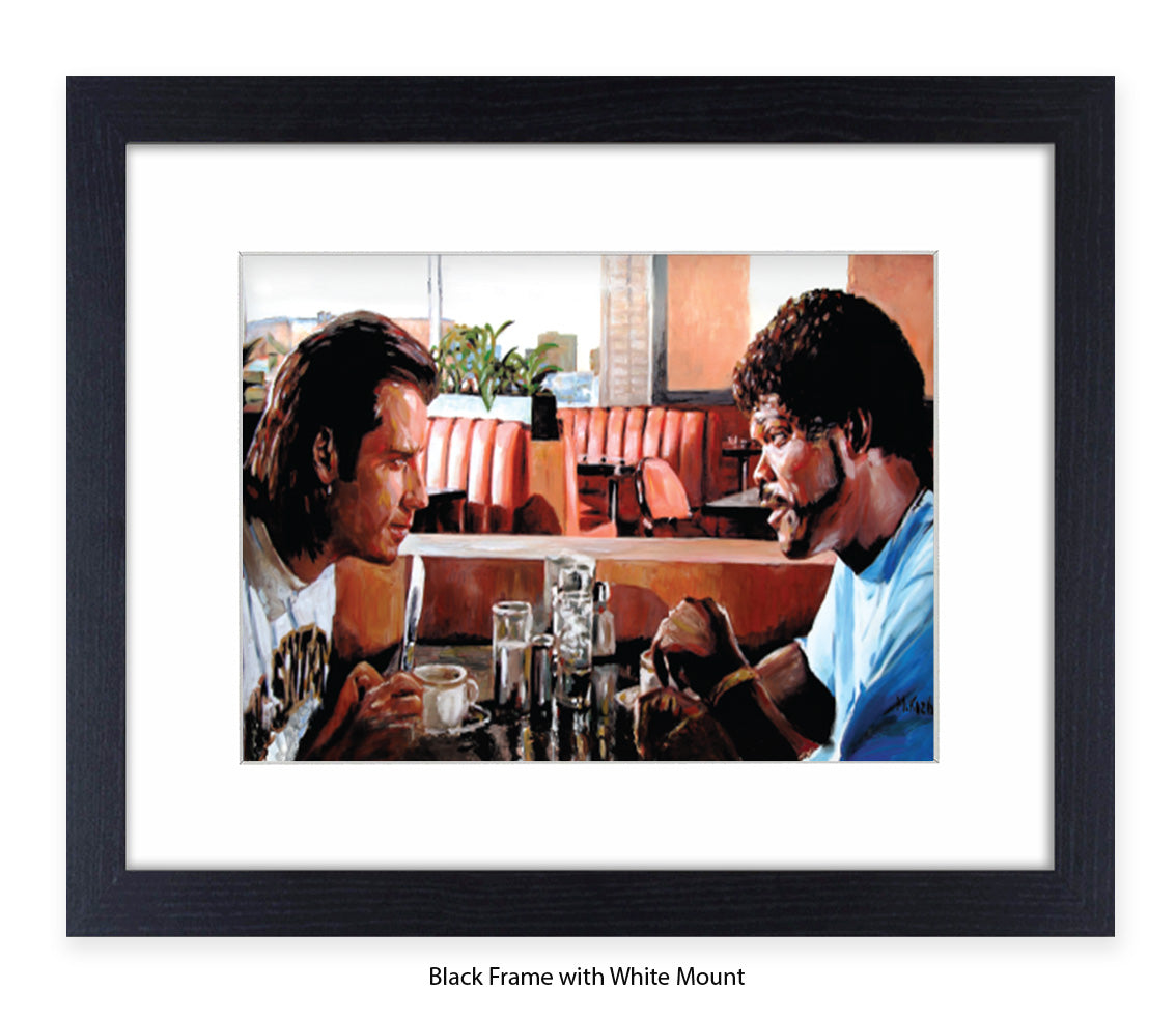 Pulp Fiction - Vince & Jules Diner - Michael Kozlov Art Print