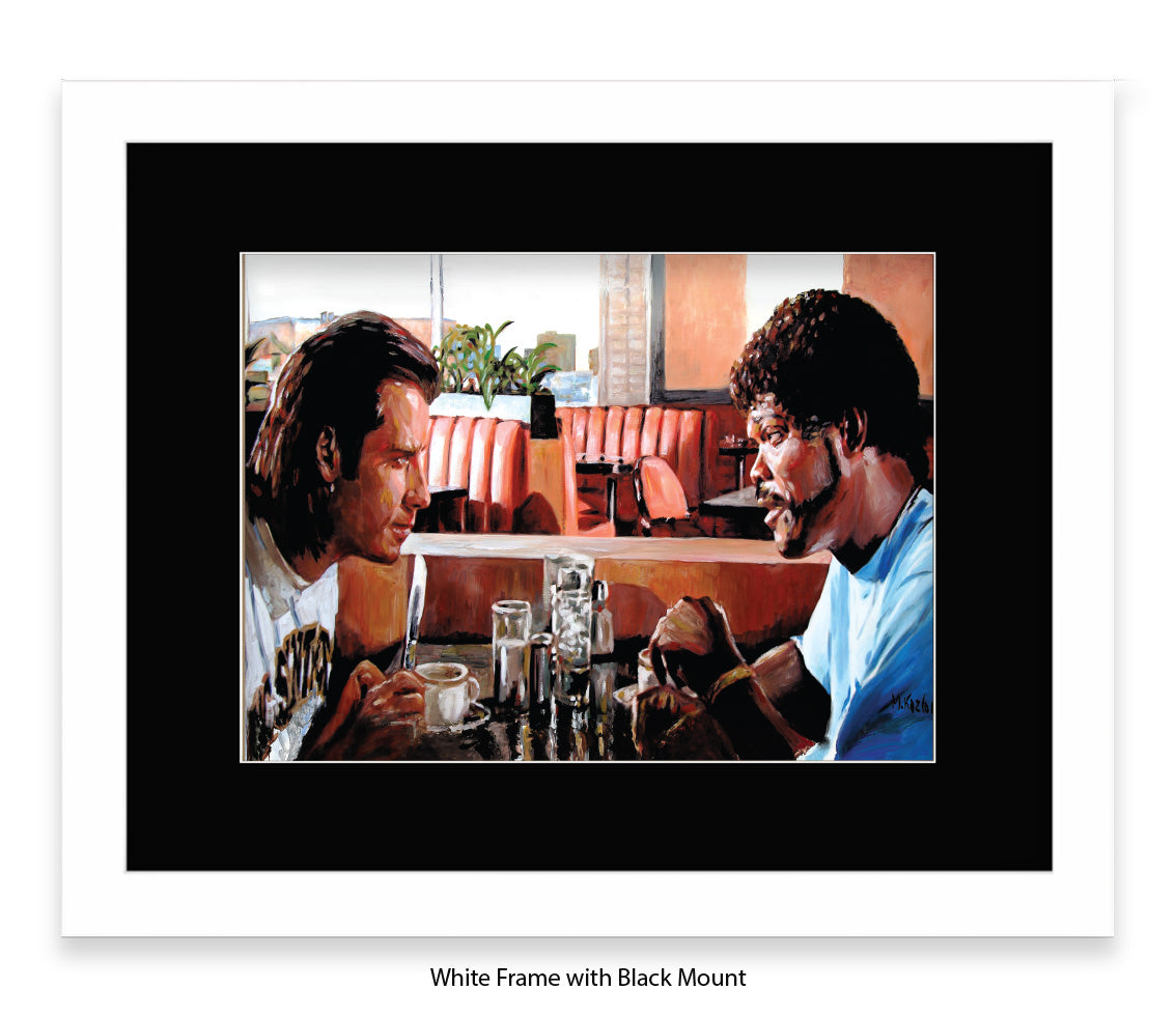 Pulp Fiction - Vince & Jules Diner - Michael Kozlov Art Print