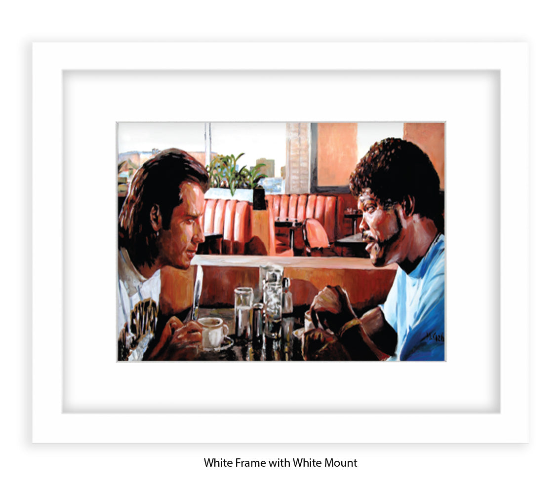 Pulp Fiction - Vince & Jules Diner - Michael Kozlov Art Print