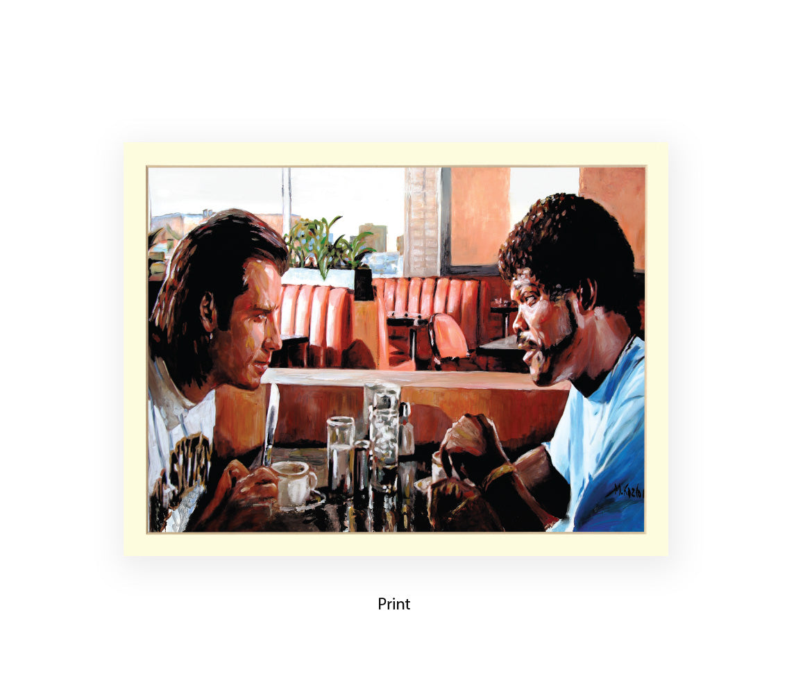Pulp Fiction - Vince & Jules Diner - Michael Kozlov Art Print