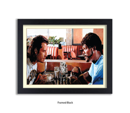 Pulp Fiction - Vince & Jules Diner - Michael Kozlov Art Print