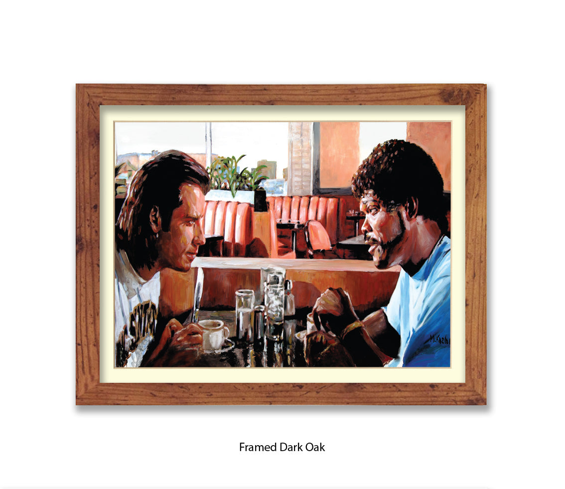 Pulp Fiction - Vince & Jules Diner - Michael Kozlov Art Print