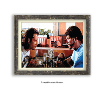 Pulp Fiction - Vince & Jules Diner - Michael Kozlov Art Print