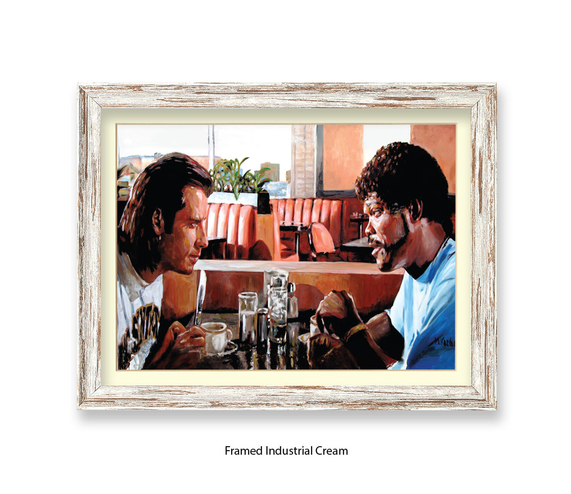 Pulp Fiction - Vince & Jules Diner - Michael Kozlov Art Print