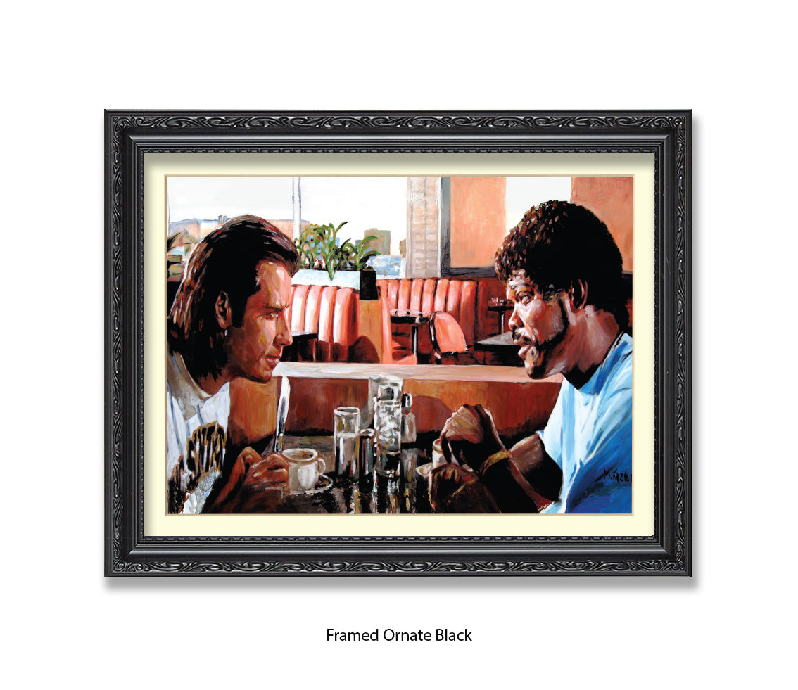 Pulp Fiction - Vince & Jules Diner - Michael Kozlov Art Print