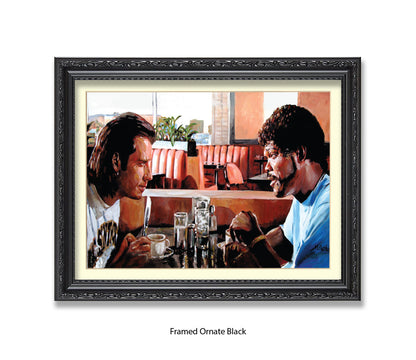 Pulp Fiction - Vince & Jules Diner - Michael Kozlov Art Print