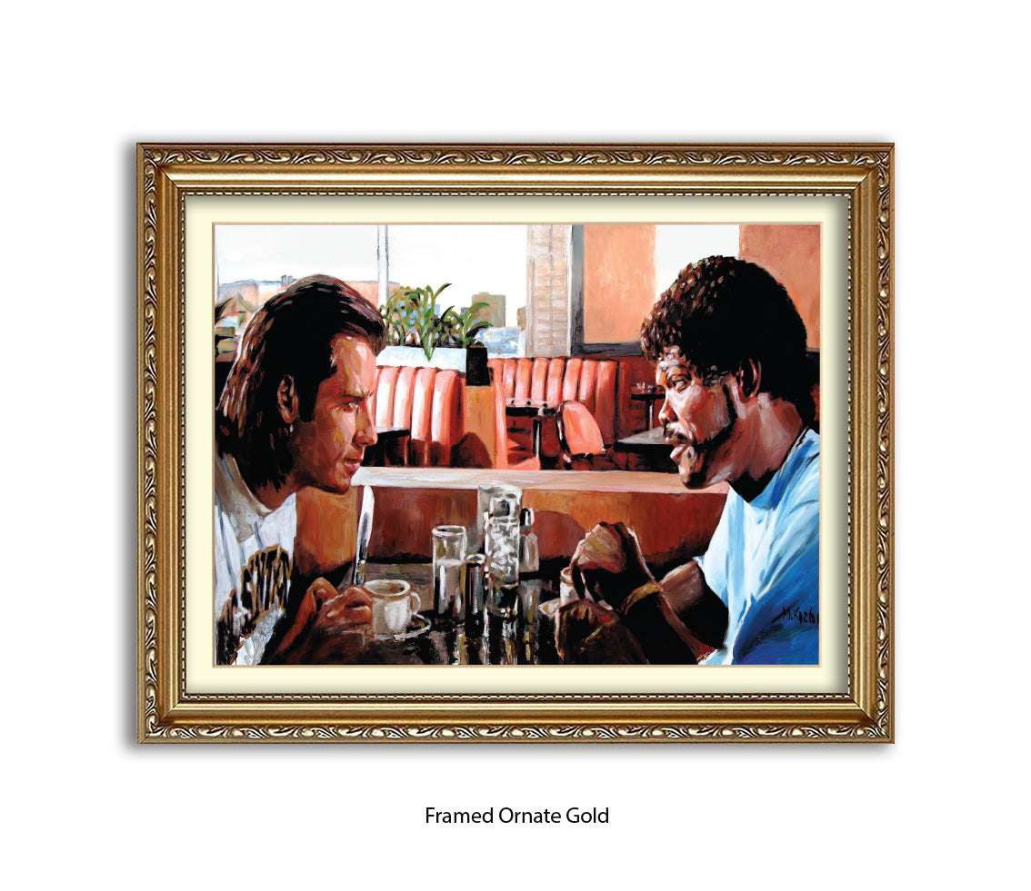 Pulp Fiction - Vince & Jules Diner - Michael Kozlov Art Print