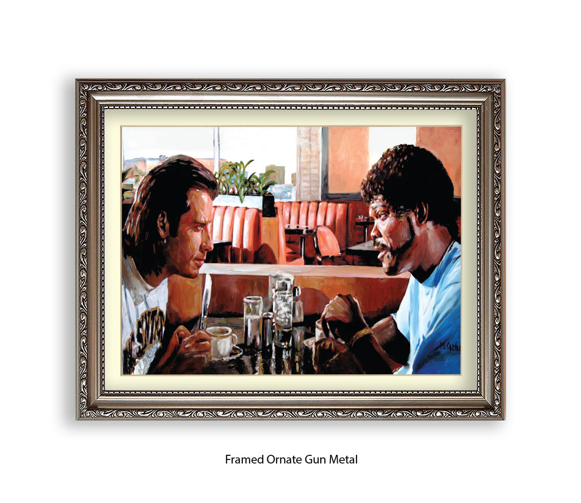 Pulp Fiction - Vince & Jules Diner - Michael Kozlov Art Print