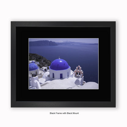 Greece Santorini - Ocean View  -  Mounted & Framed Art Print