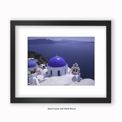 Greece Santorini - Ocean View  -  Mounted & Framed Art Print