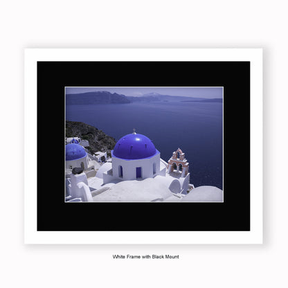 Greece Santorini - Ocean View  -  Mounted & Framed Art Print