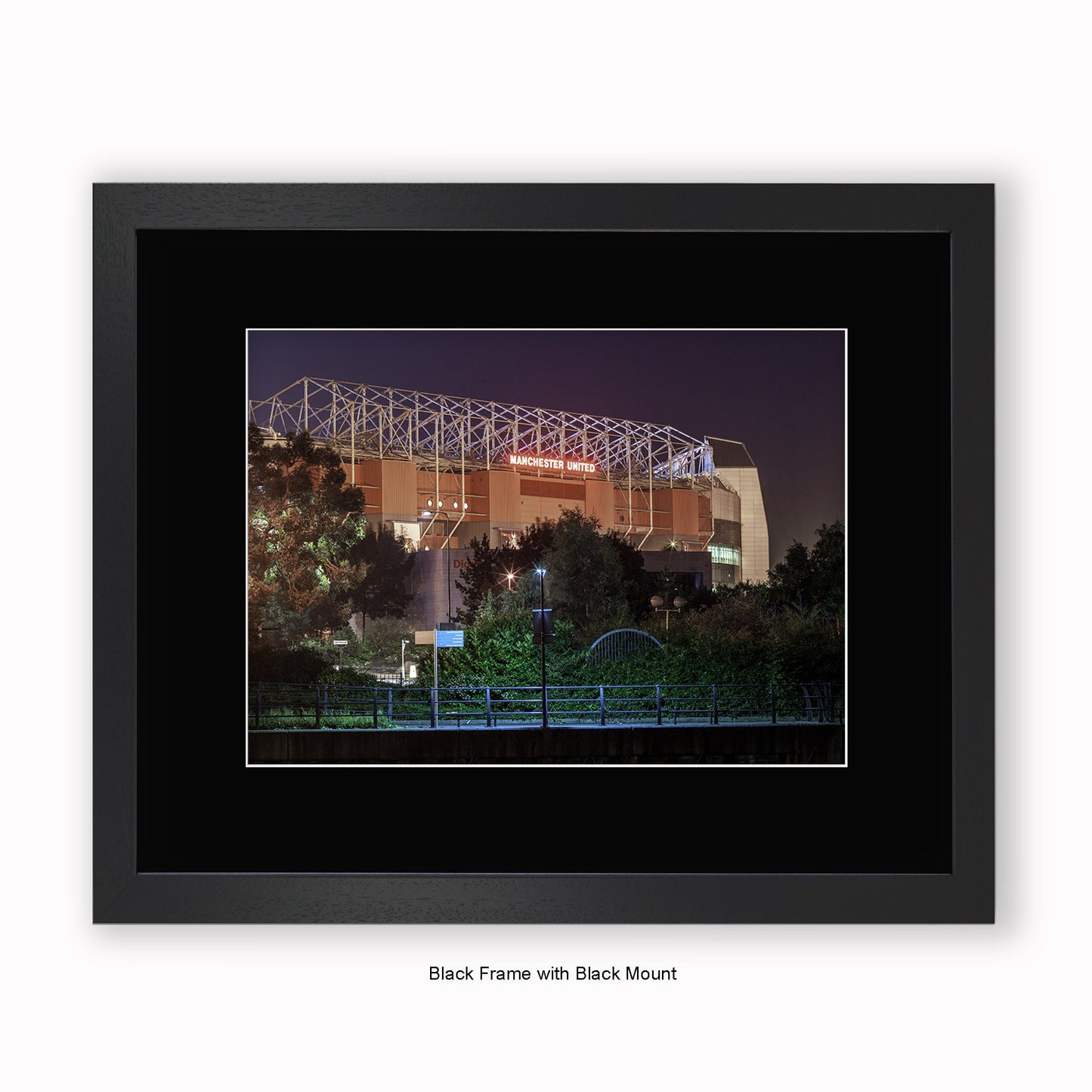 Manchester - Old Trafford Football Stadium - Mounted & Framed Art Print