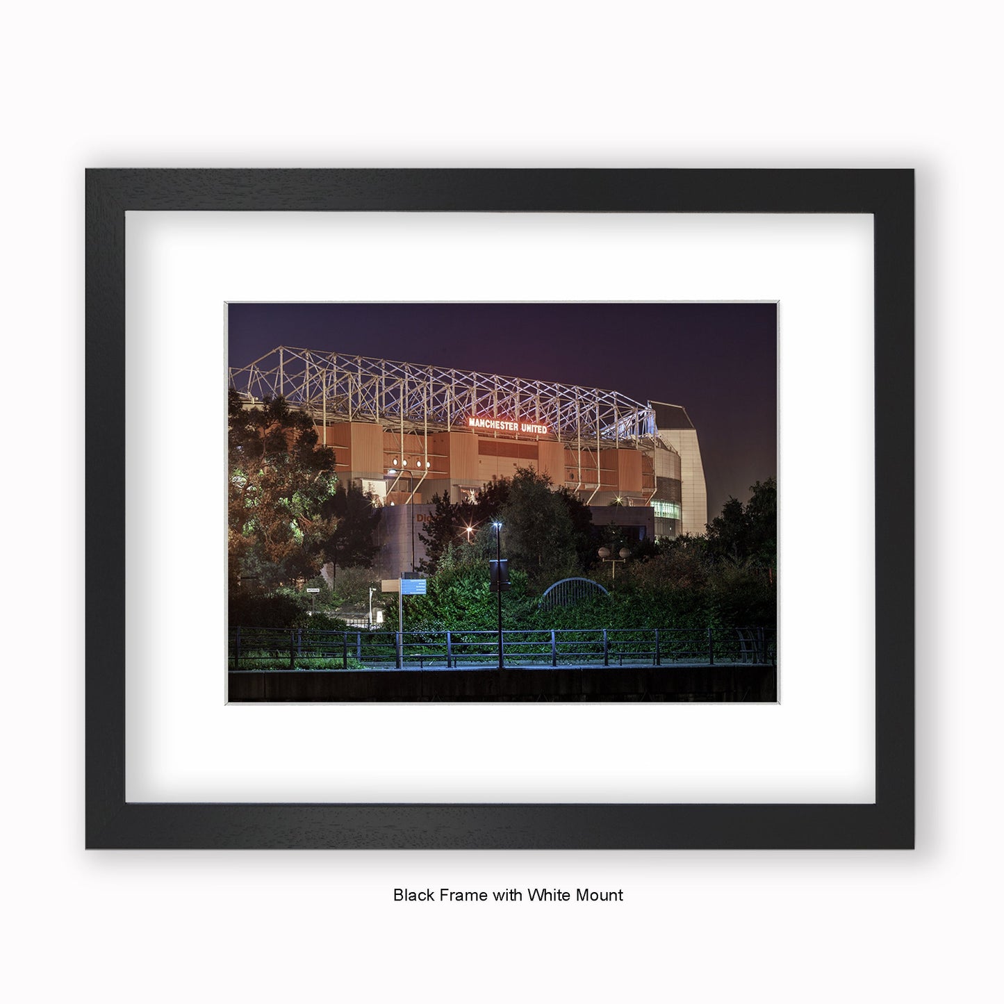 Manchester - Old Trafford Football Stadium - Mounted & Framed Art Print