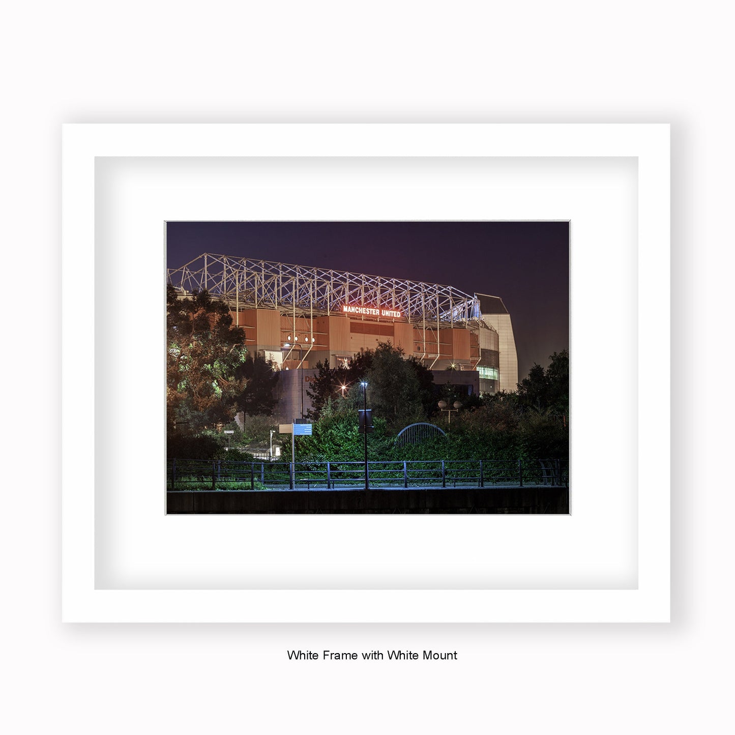 Manchester - Old Trafford Football Stadium - Mounted & Framed Art Print