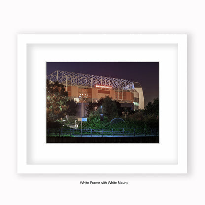 Manchester - Old Trafford Football Stadium - Mounted & Framed Art Print