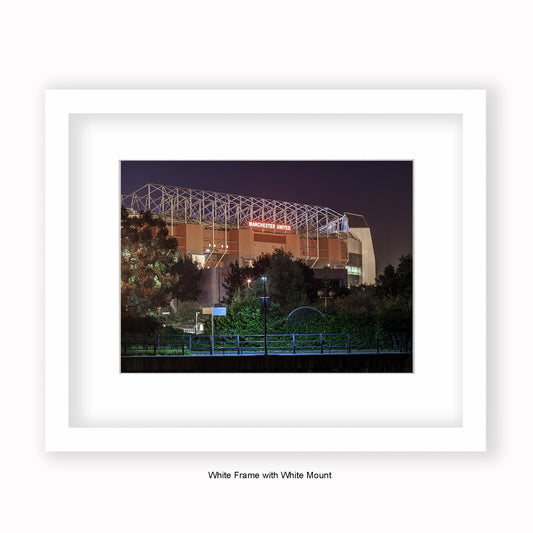 Manchester - Old Trafford Football Stadium - Mounted & Framed Art Print