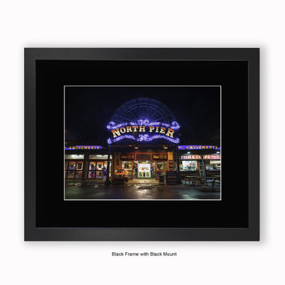 Blackpool North Pier - Mounted & Framed Art Print