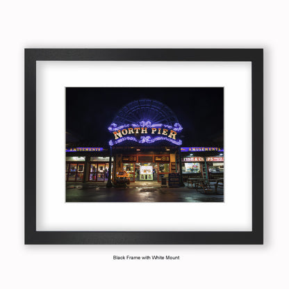 Blackpool North Pier - Mounted & Framed Art Print