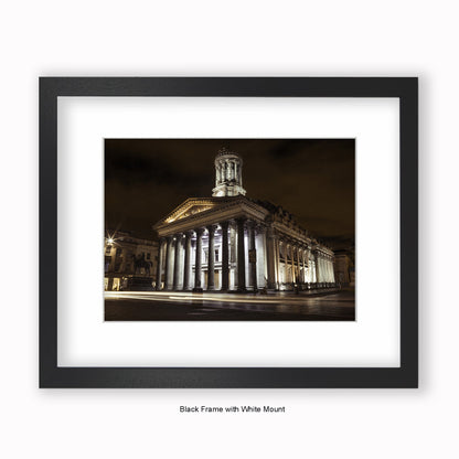 Glasgow Art Gallery Wellington Statue - Sepia - Mounted & Framed Art Print