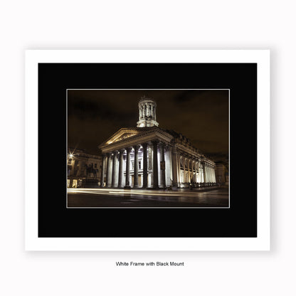 Glasgow Art Gallery Wellington Statue - Sepia - Mounted & Framed Art Print