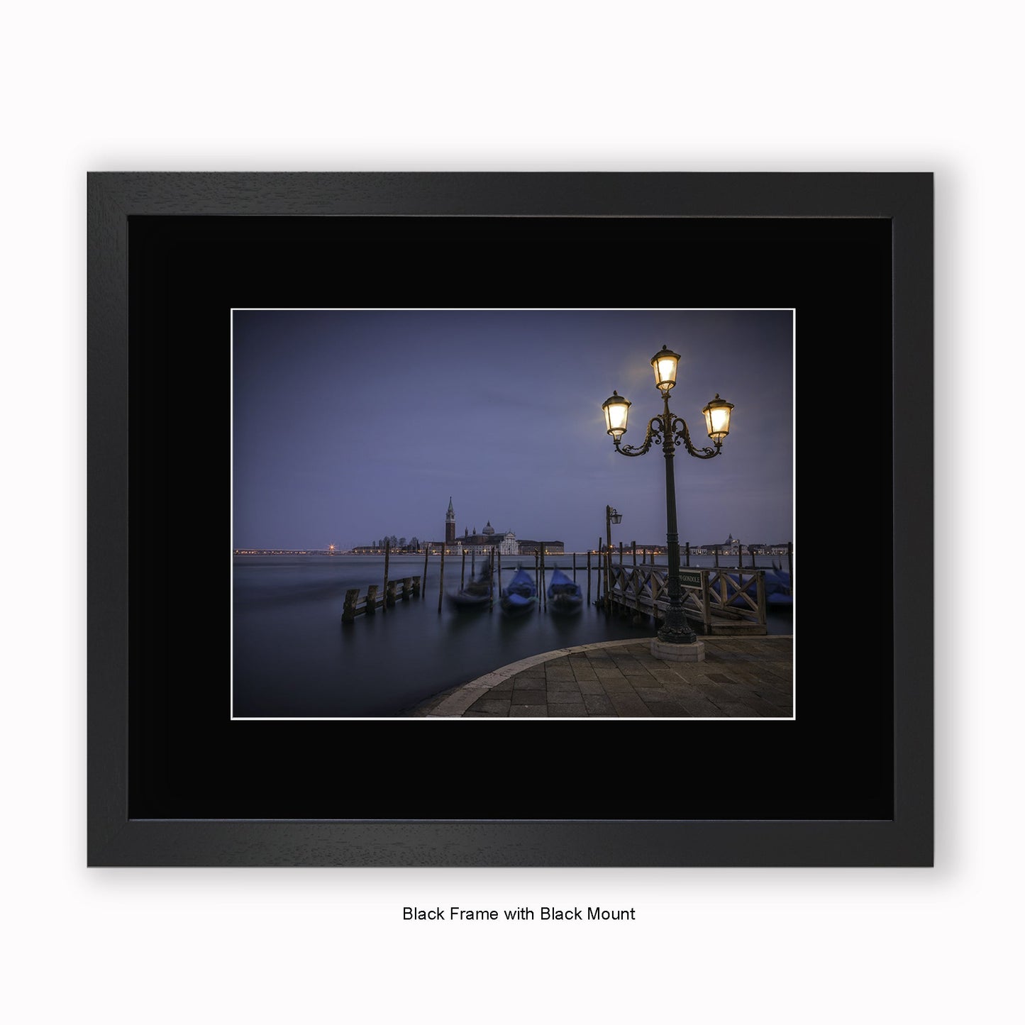 Venice - Gondolas - Mounted & Framed Art Print