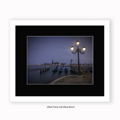 Venice - Gondolas - Mounted & Framed Art Print