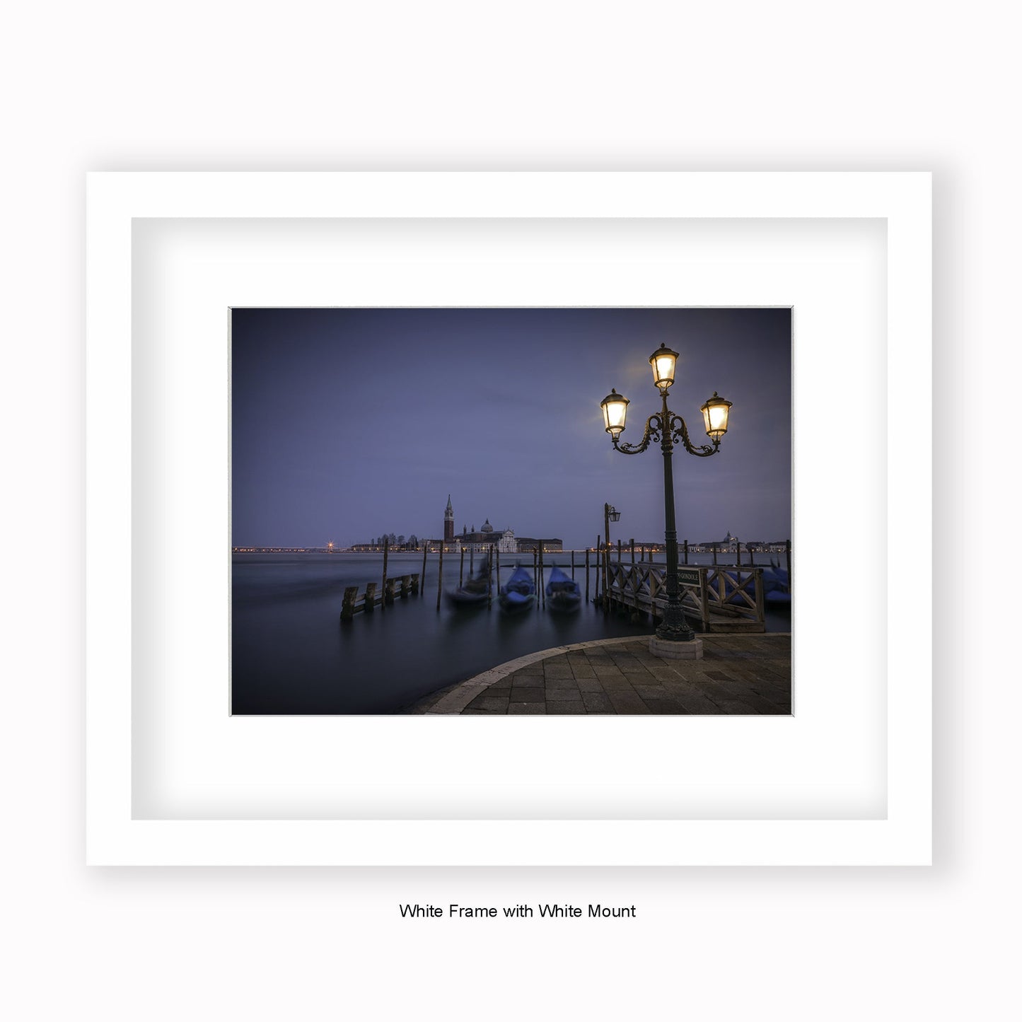 Venice - Gondolas - Mounted & Framed Art Print