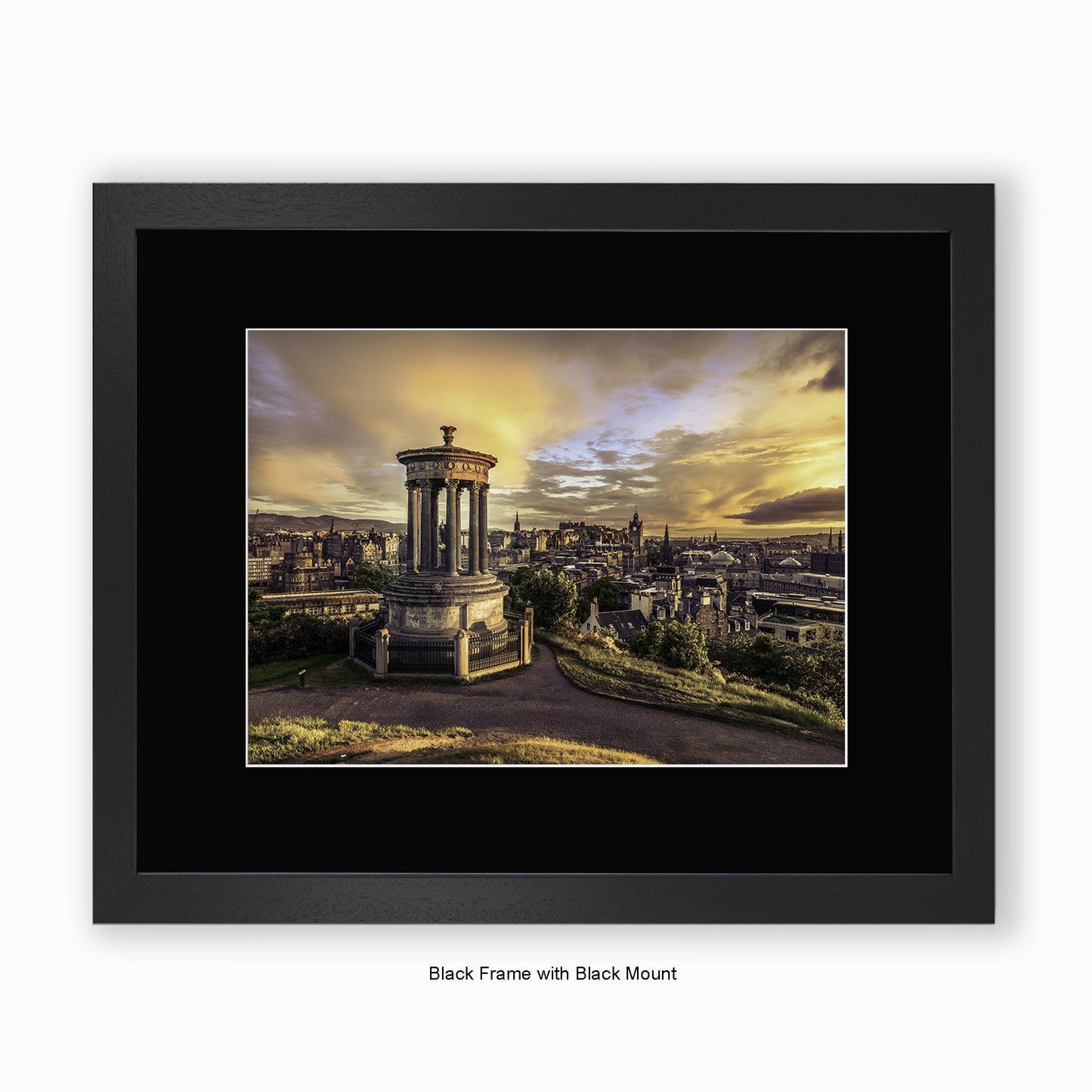 Edinburgh - Calton Hill View - Mounted & Framed Art Print