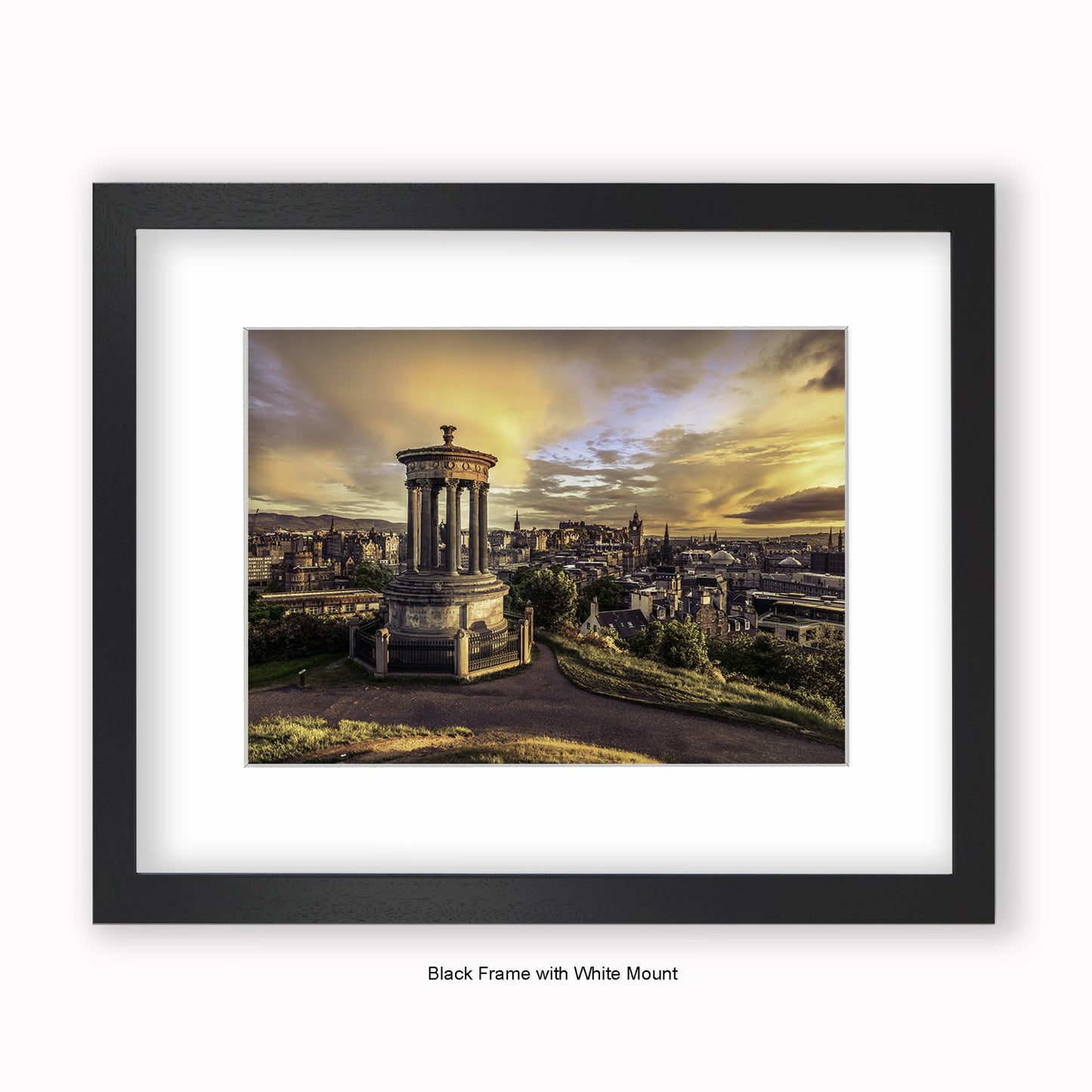 Edinburgh - Calton Hill View - Mounted & Framed Art Print