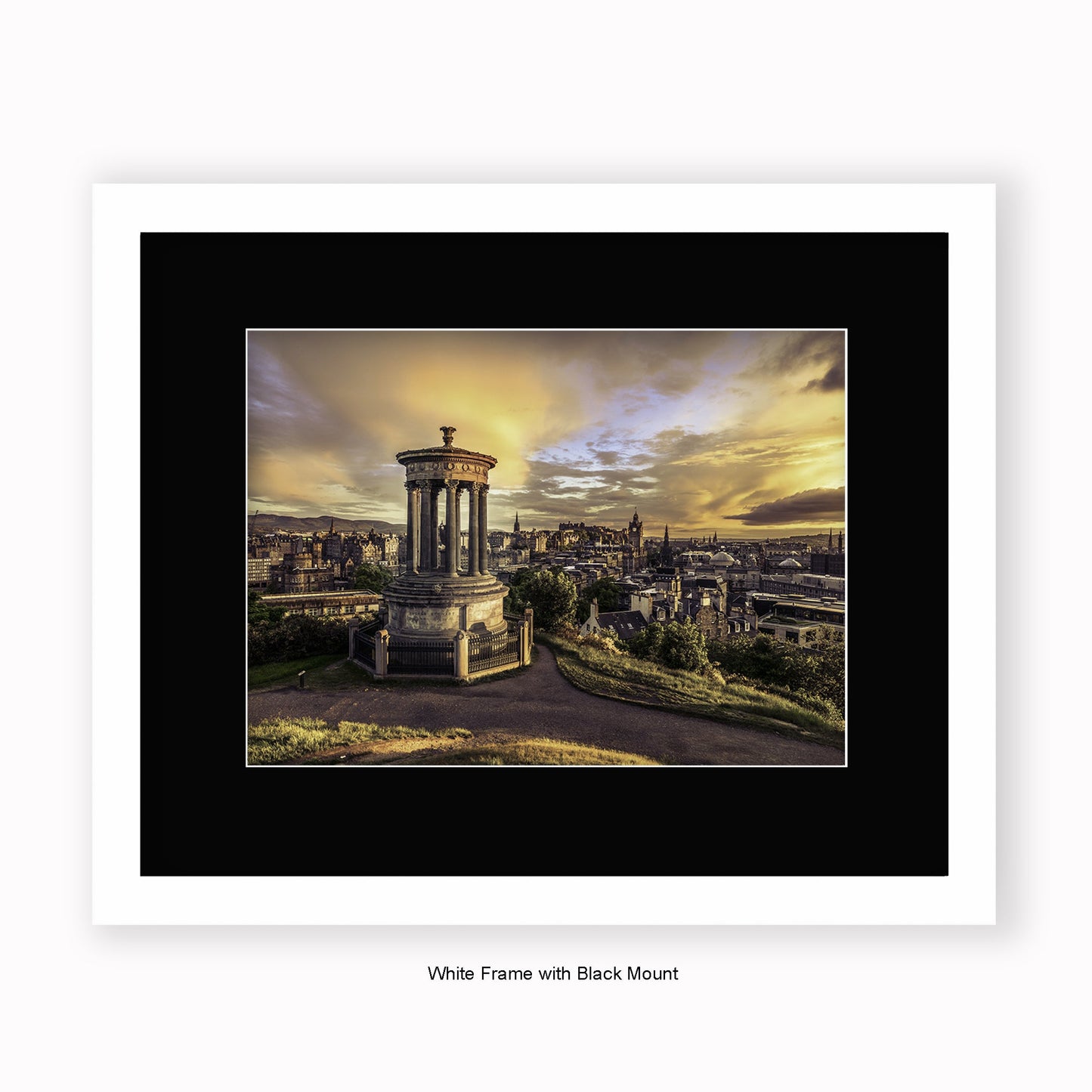 Edinburgh - Calton Hill View - Mounted & Framed Art Print