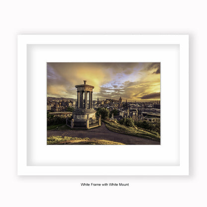 Edinburgh - Calton Hill View - Mounted & Framed Art Print