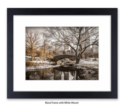 NYC - Central Park Winters Day - Mounted & Framed Art Print