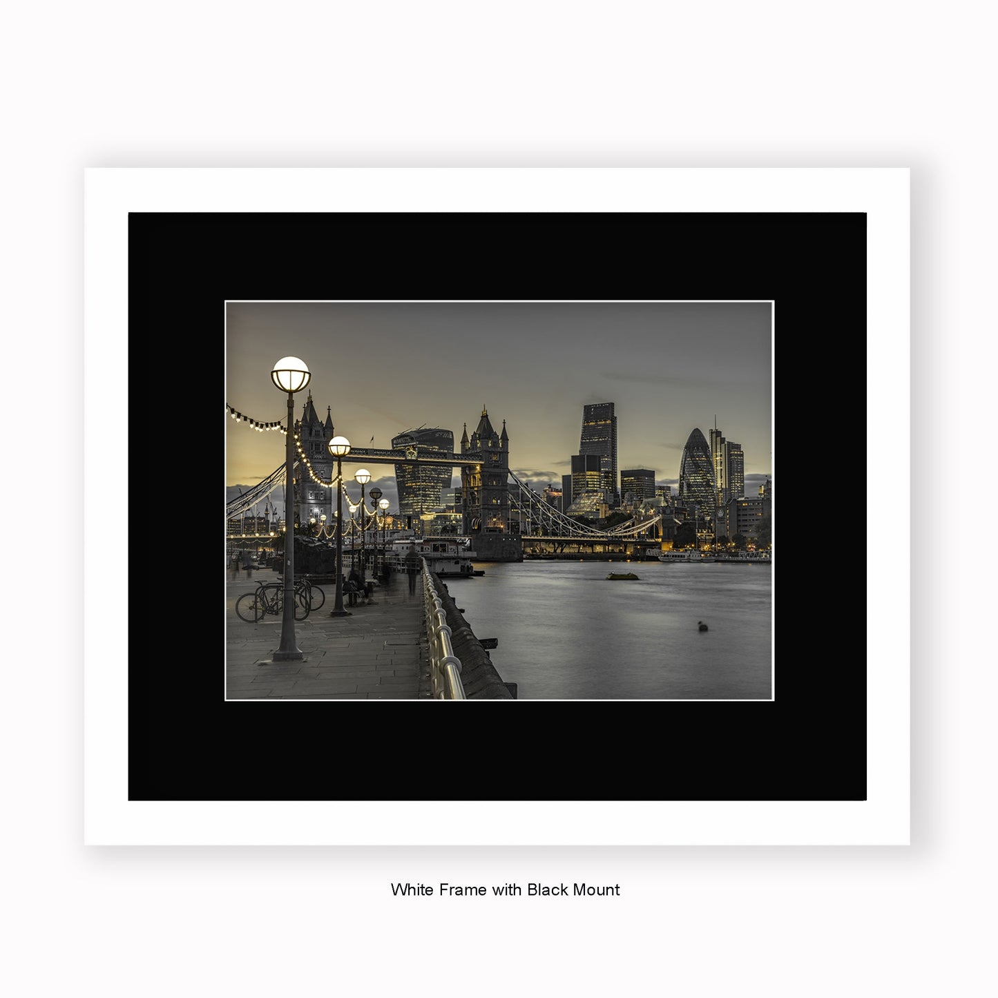 London - Tower Bridge Nightime - Mounted & Framed Art Print