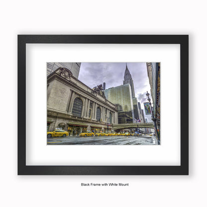 NYC - Grand Central Station Colour - Mounted & Framed Art Print